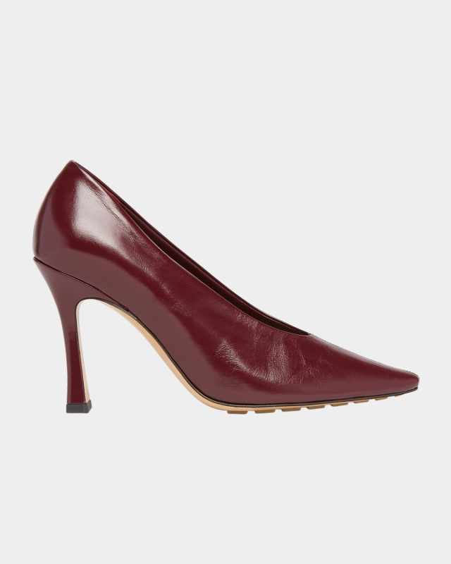 Leather Stiletto Sporty Pumps